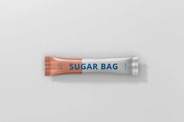 高分辨率食糖小袋包装样机 Sugar Bag Mockup插图(6)