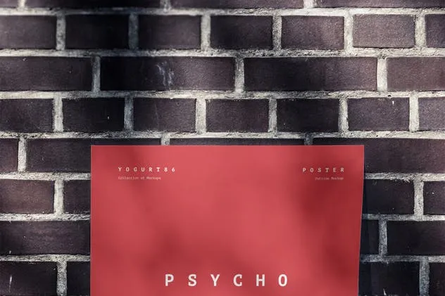 红砖墙海报张贴效果展示样机模板 Urban Poster Mock-up插图(11)