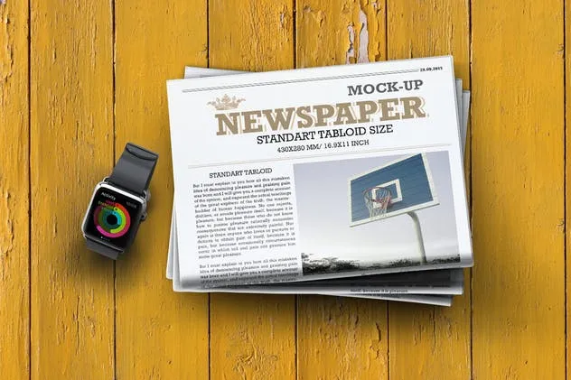 新闻报纸版式设计样机模板 Newspaper Mock-up插图(2)