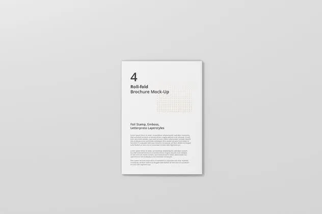 迷你折叠小手册样机模板 Roll Fold Brochure Mockup Din A4 A5 A6插图(8)