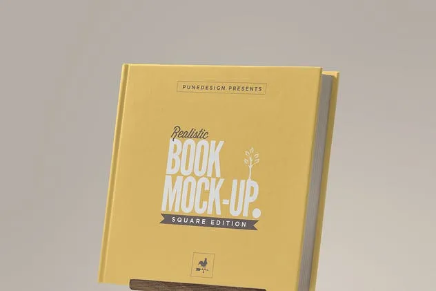 方形精装图书样机模板V2 Square Book Mock-Up 2插图(5)