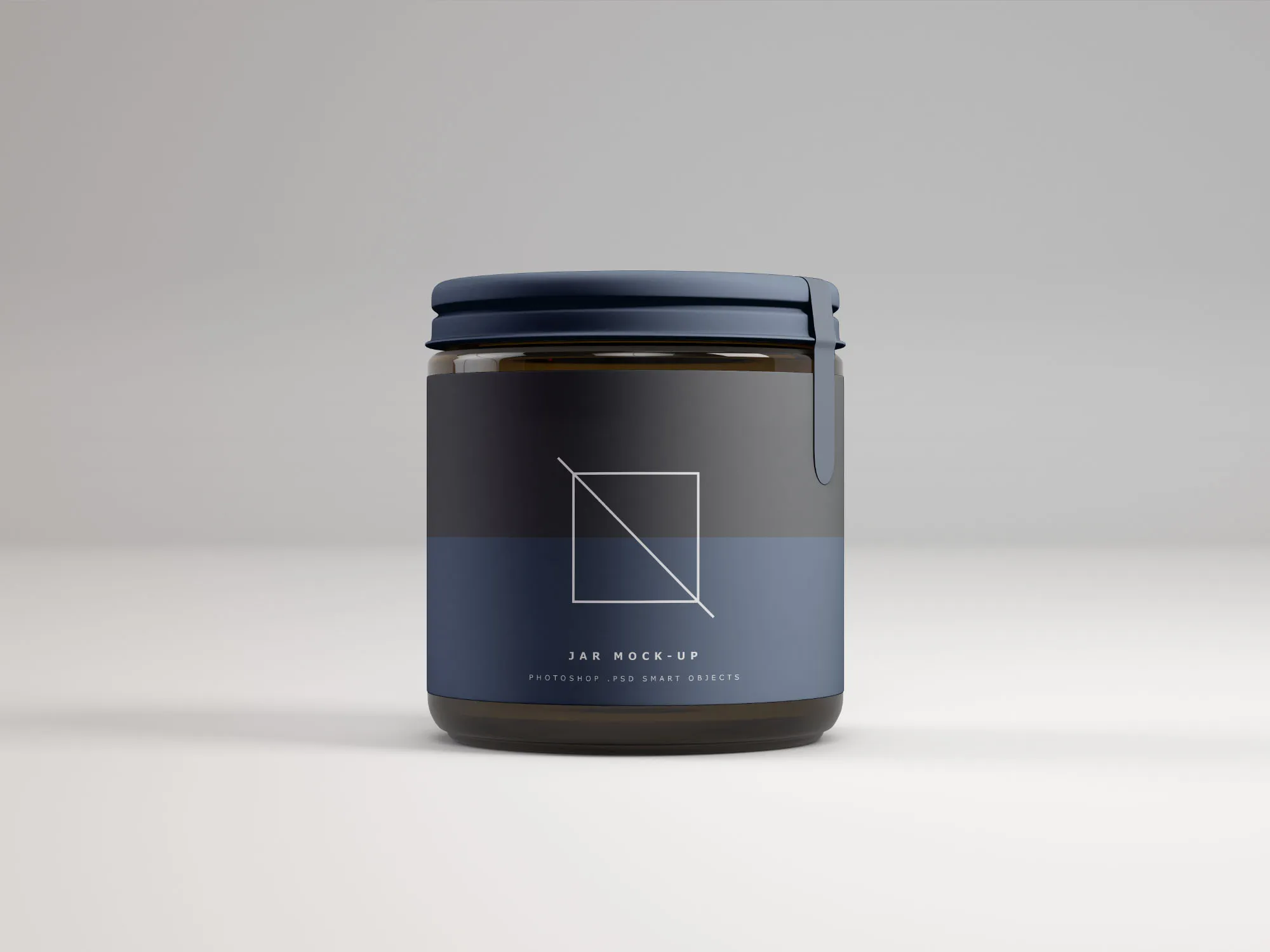 食品包装罐头前视图PSD样机模板 Front View Jar Mockup – PSD插图(2)