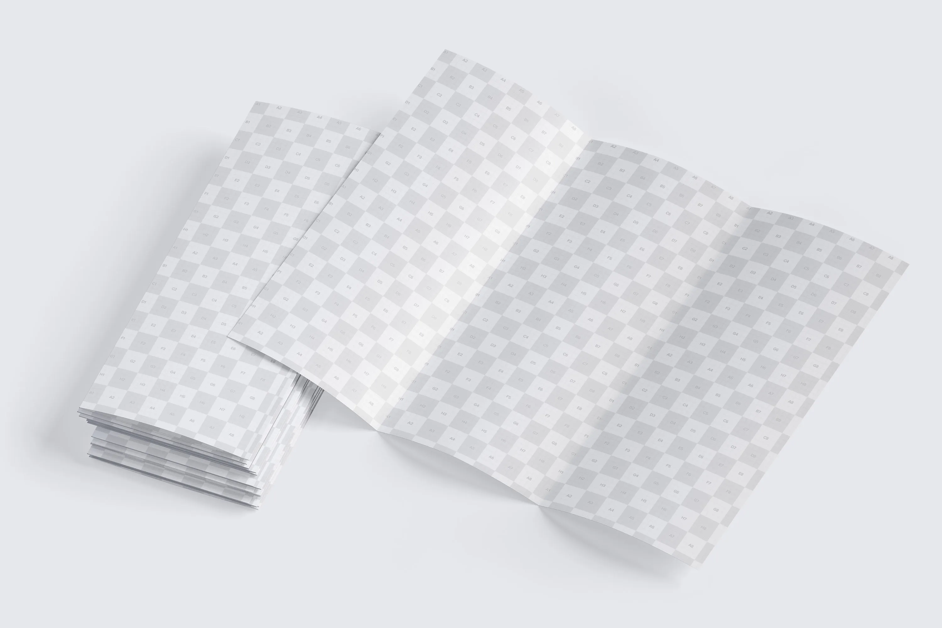 A4纸张大小三折小册子传单设计样机08 A4 Trifold Brochure Mockup 08插图(1)