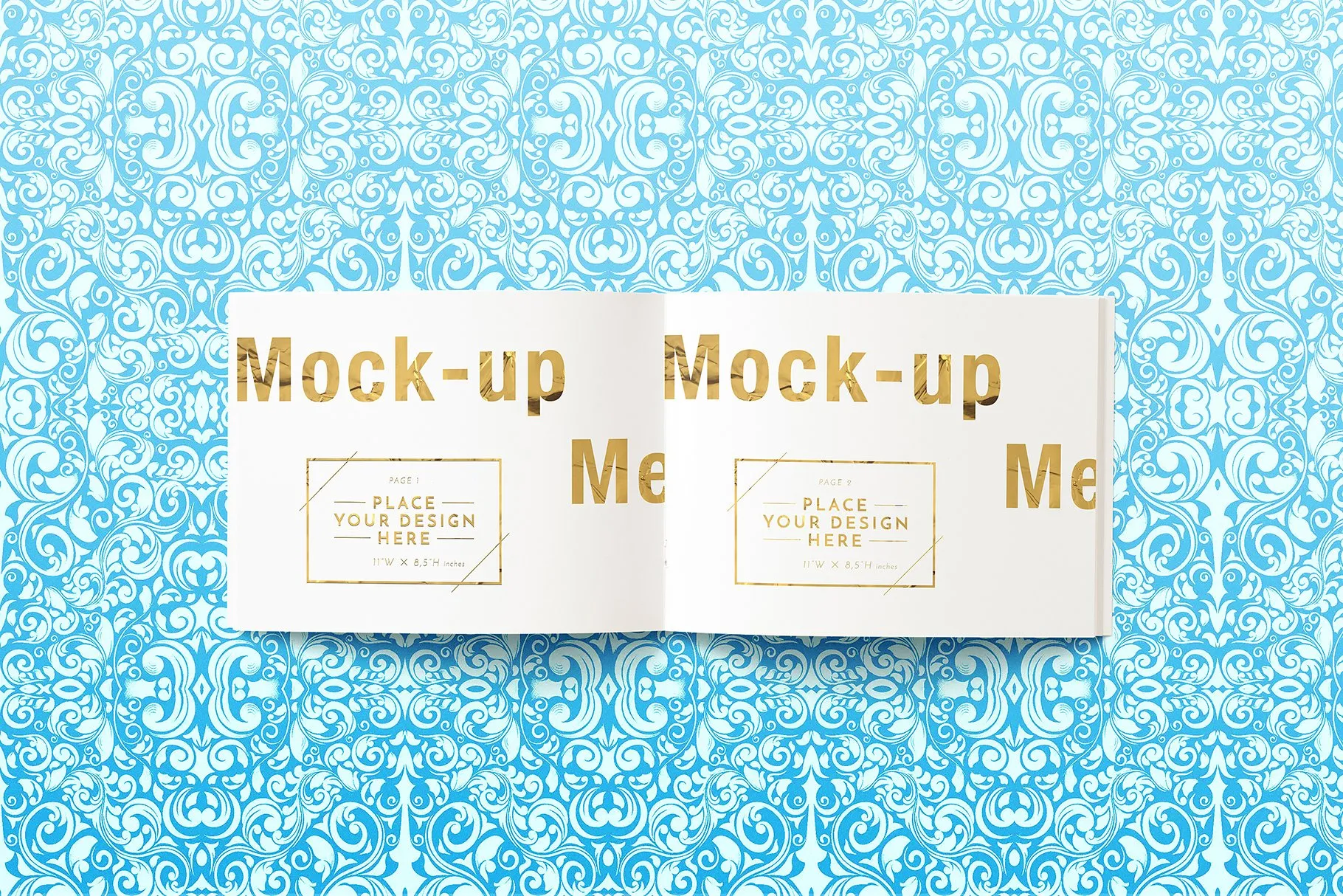 简约小册子样机模板 Landscape Brochure Mockups v.1插图(3)