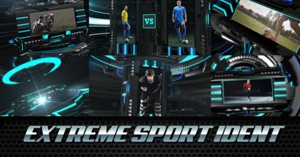 体育运动竞技类节目片头像素设计精选AE模板 Extreme Sport Ident#8211; Broadcast Package