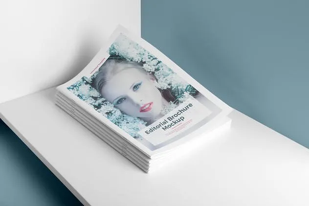 时尚人物杂志宣传册样机模板v3 Portrait Brochure Mockup Vol. 3插图(1)