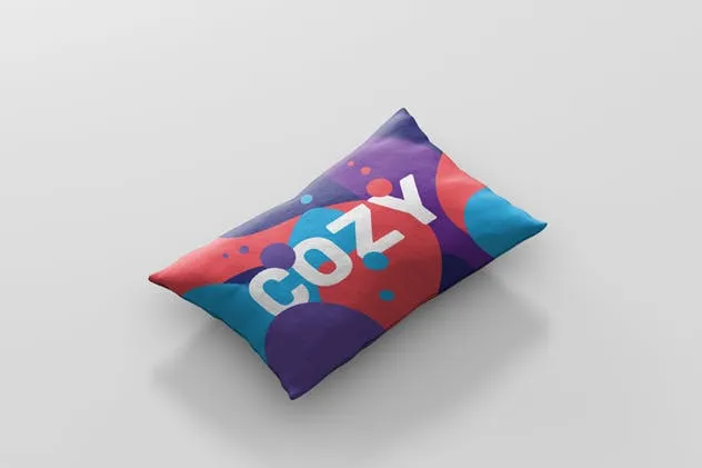 时尚多彩矩形卧室沙发枕头样机 Pillow Mockup – Rectangle插图(6)