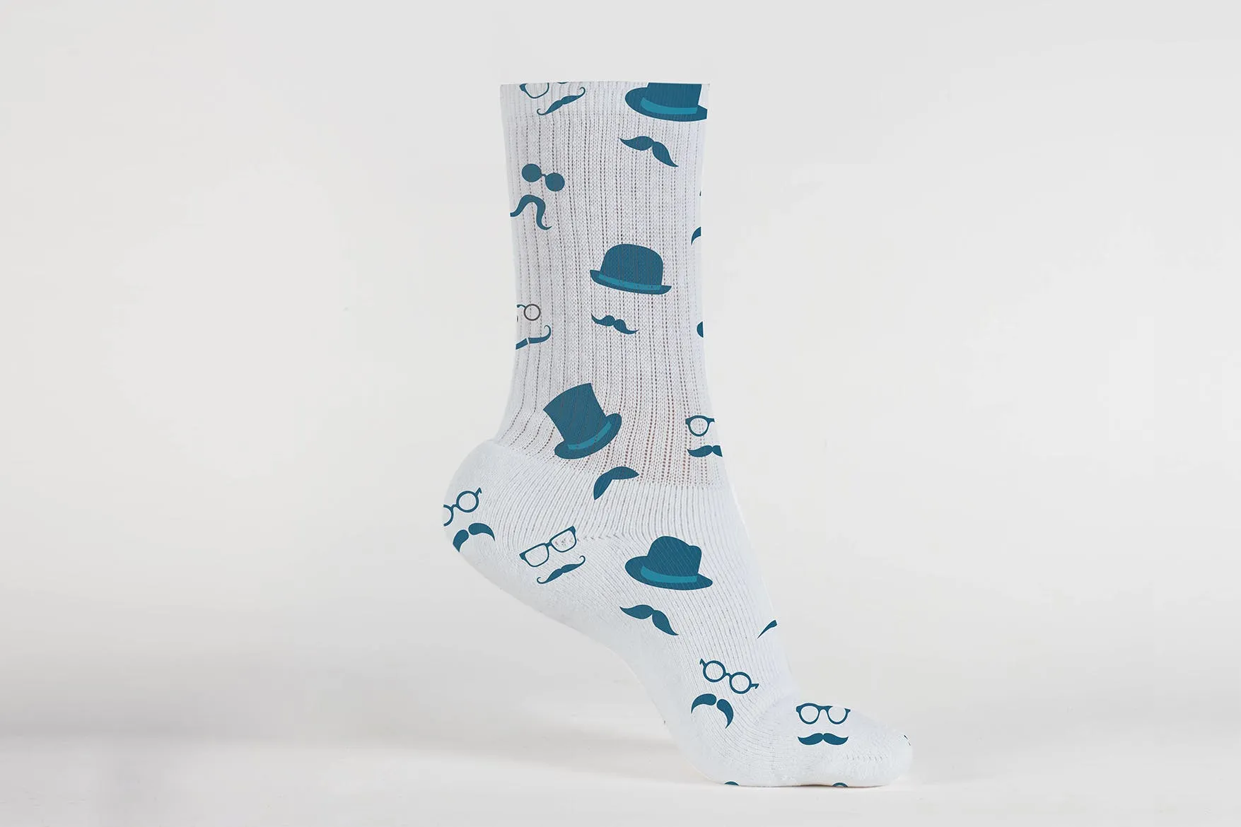 中性袜子印花设计效果图样机模板 Unisex Presentation Socks Mockup插图(1)