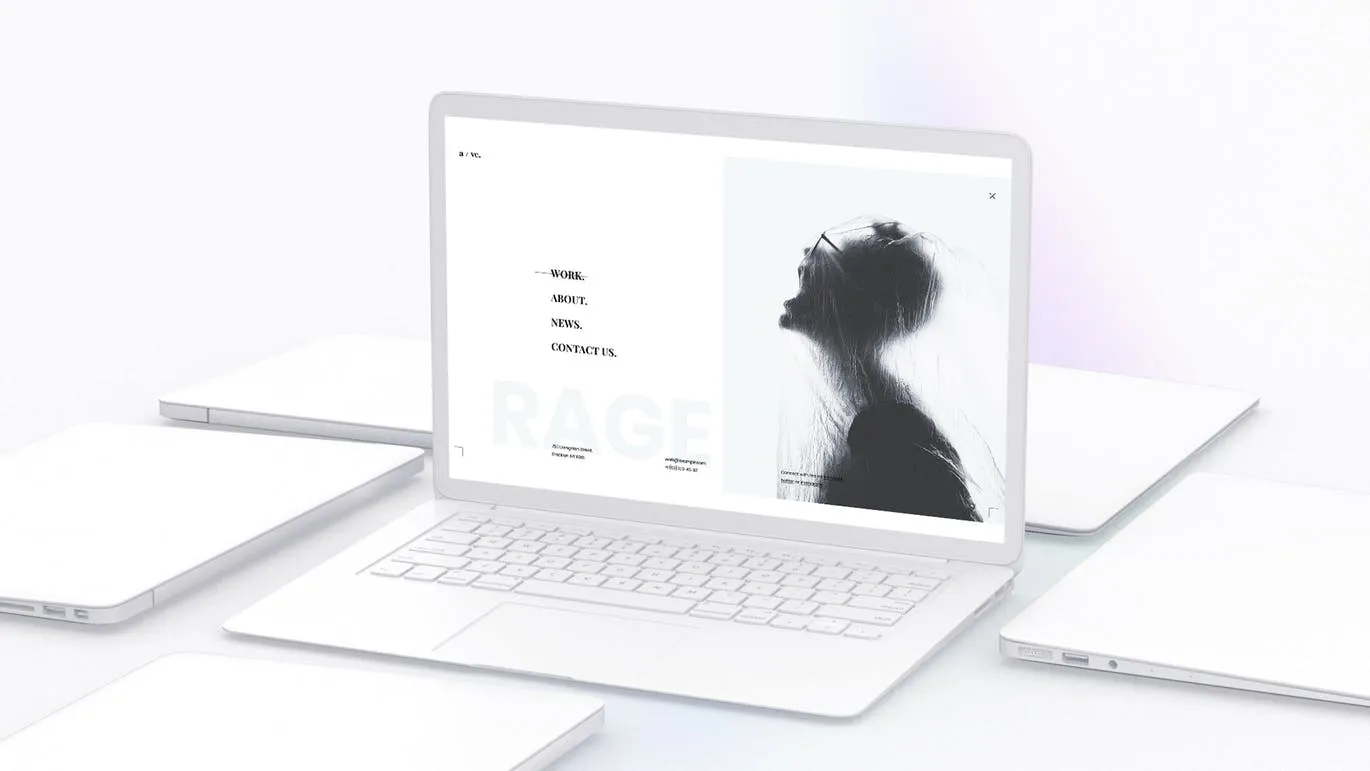 白色超极本笔记本电脑样机模板 White Laptop Mockup插图(13)