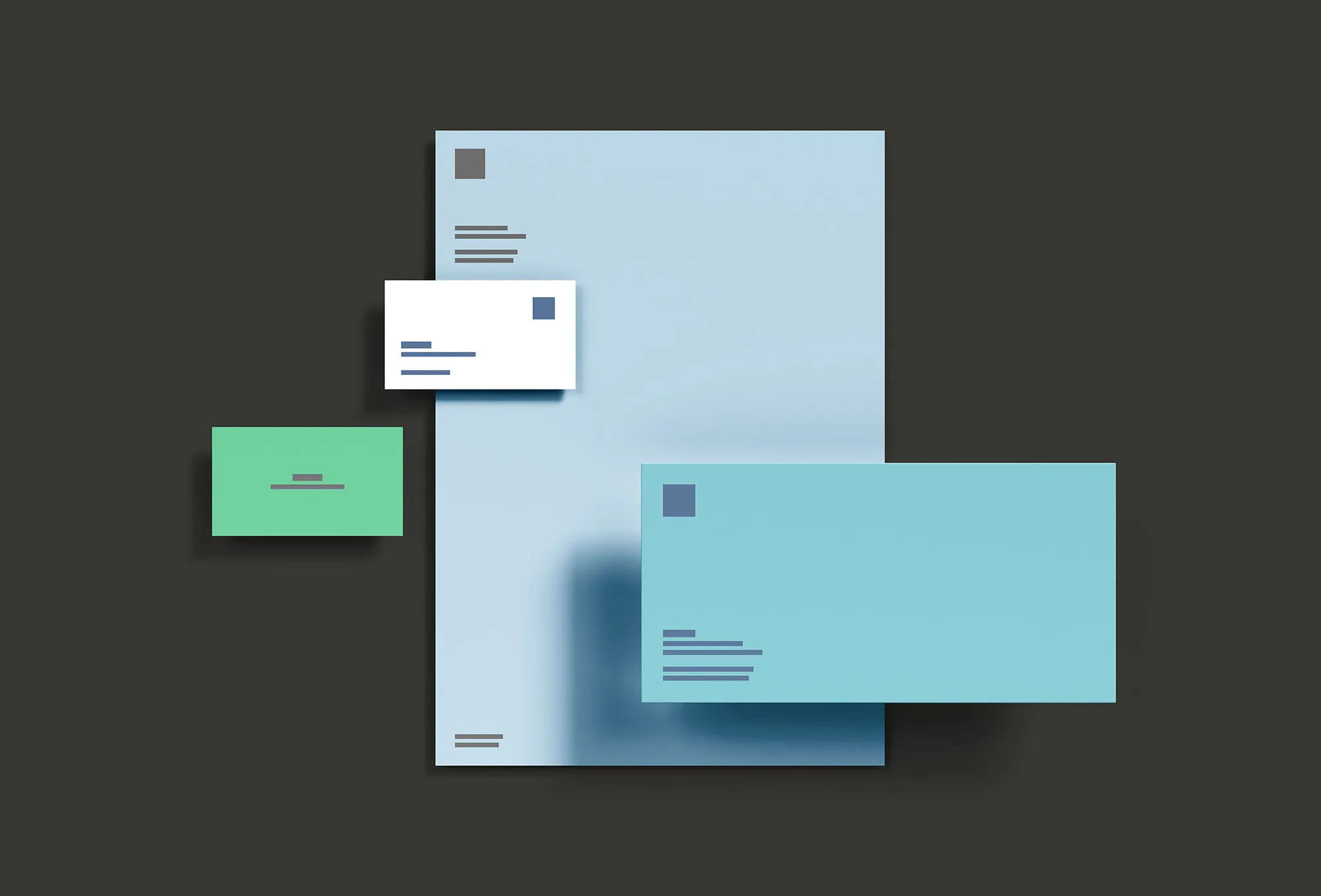 基础办公用品企业品牌VI设计预览样机模板 Basic Branding Mockup插图