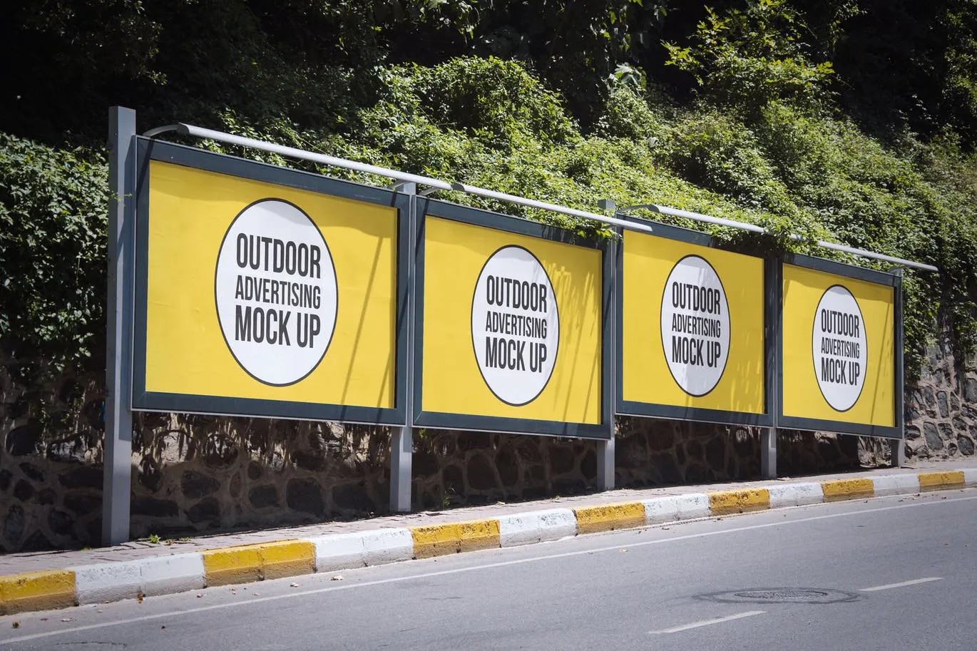 户外公路广告牌广告效果图样机模板#5 Outdoor Billboard Advertising Mockup Template #5插图