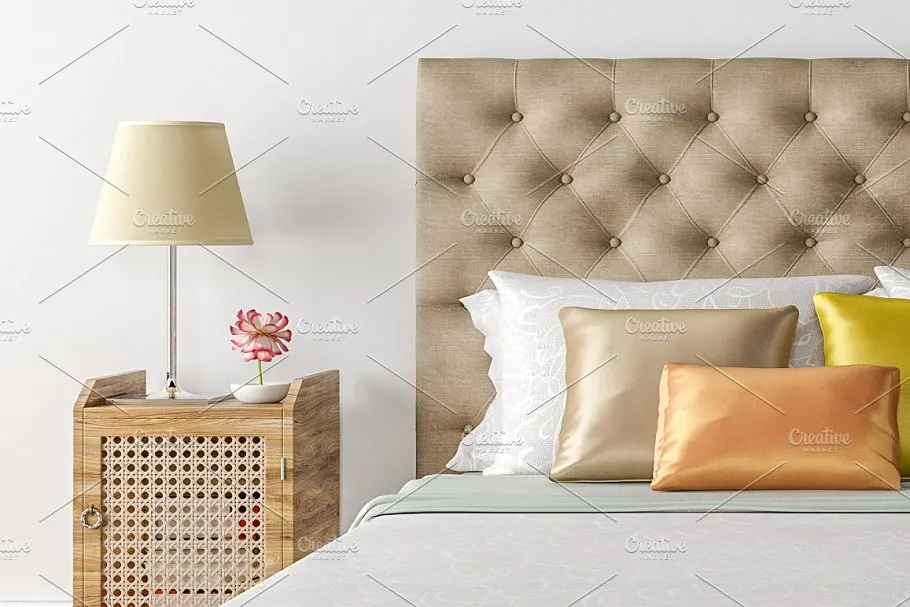 10款室内灯光墙纸墙艺术品场景样机 10 x Simple Interior Backgrounds 01插图(14)