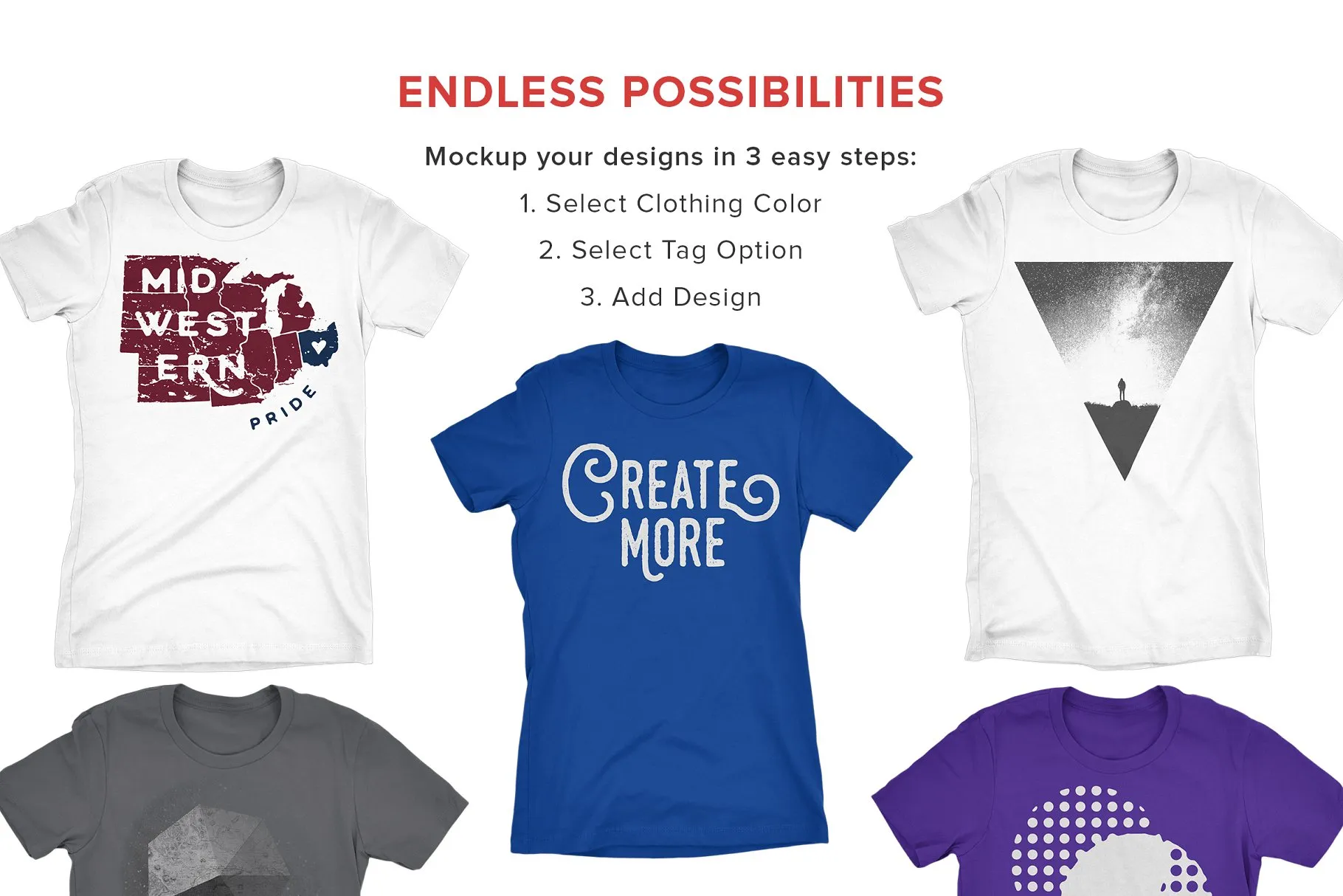 男装T恤样机模板 Next Level 3900 T-Shirt Mockups插图(4)