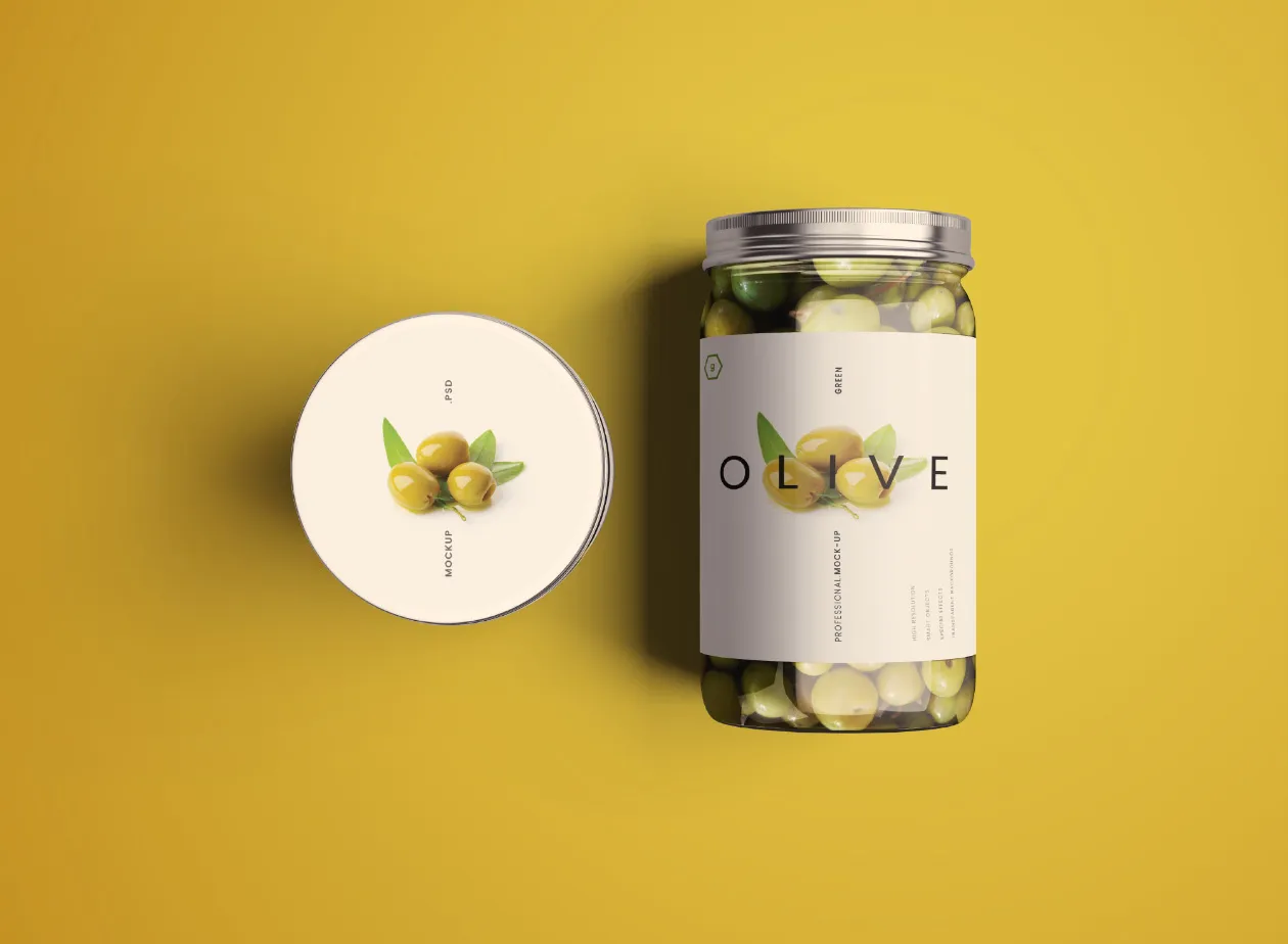 食品玻璃罐外观设计样机PSD模板 Standard Glass Jar Mockups插图(17)
