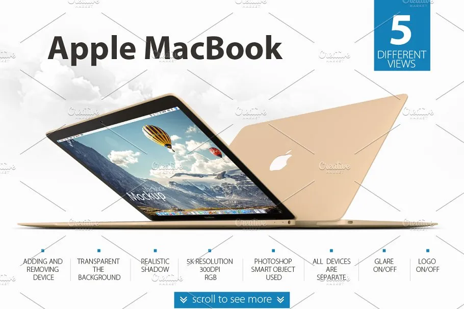 极力推荐：Apple系列产品展示样机合集 Apple devices mockups BUNDLE插图(4)