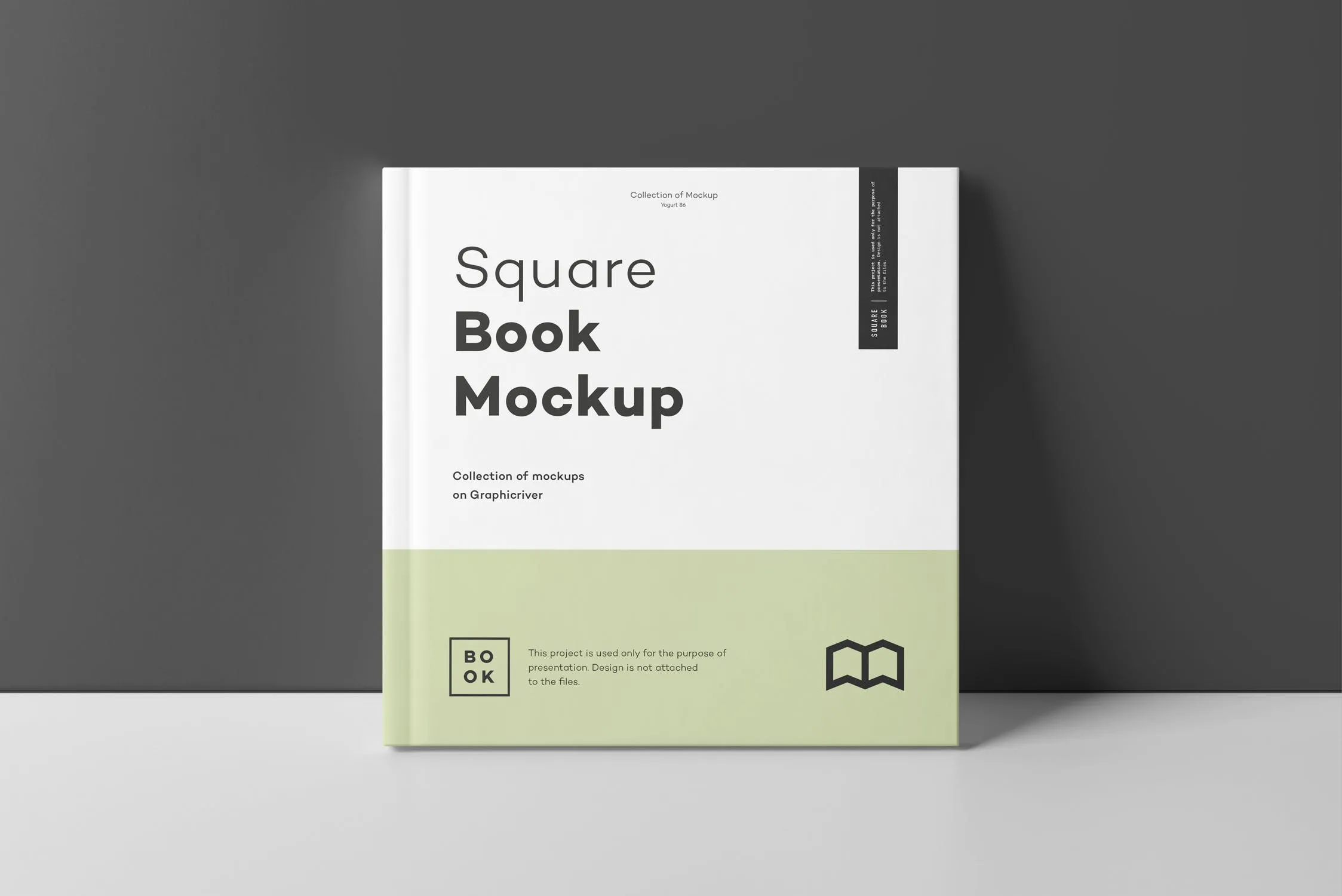 方形精装图书封面&内页版式设计预览样机 Square Book Mock up 2插图(10)
