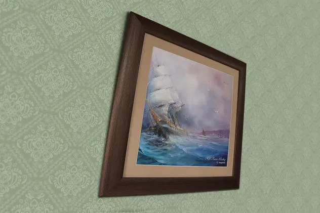 复古艺术作品画框样机 Perspective Frame Mockups插图(5)