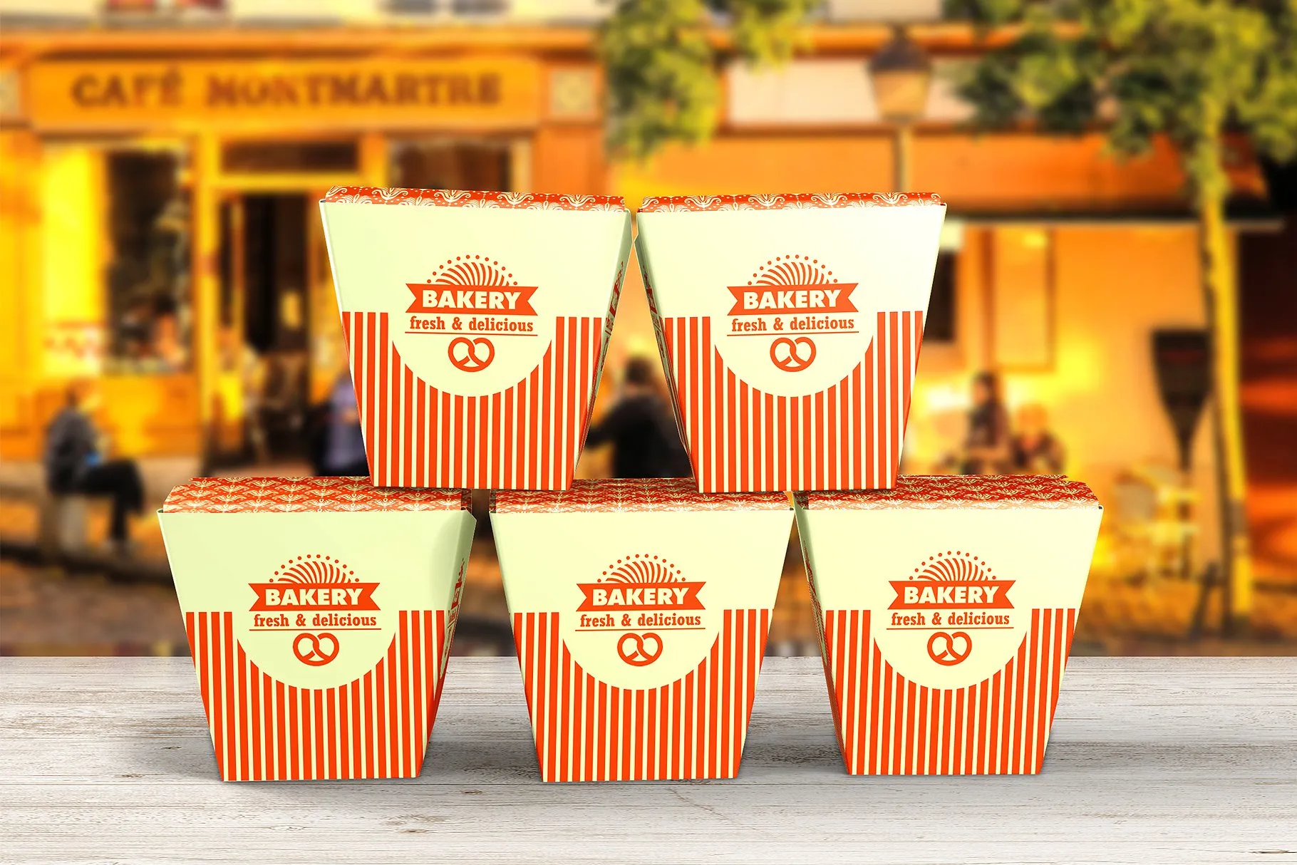 甜食点心食品包装样机v3 Food Box mockups vol.3插图