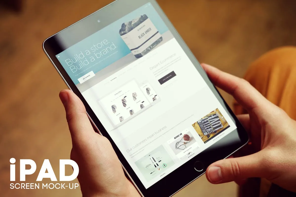 iPad平板电脑屏幕设备样机v4 iPad Screen Mockup v4