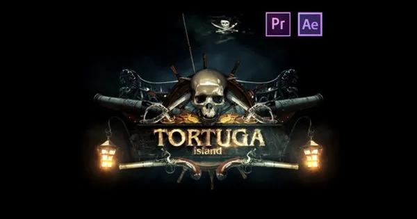 史诗海盗风格Logo标志演示像素设计精选AE模板 Epic Pirate Logo