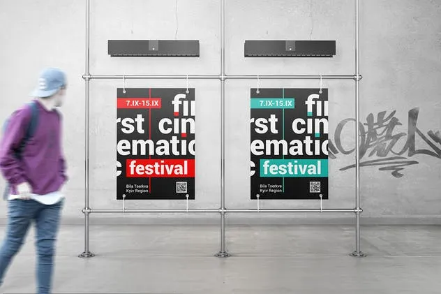 金属框架广告海报展览样机 Advertising Poster Mockups插图(1)