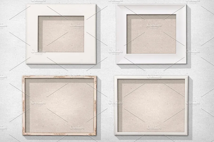 经典画框相框样机PSD模板 Isolated Picture Frames 2插图(2)