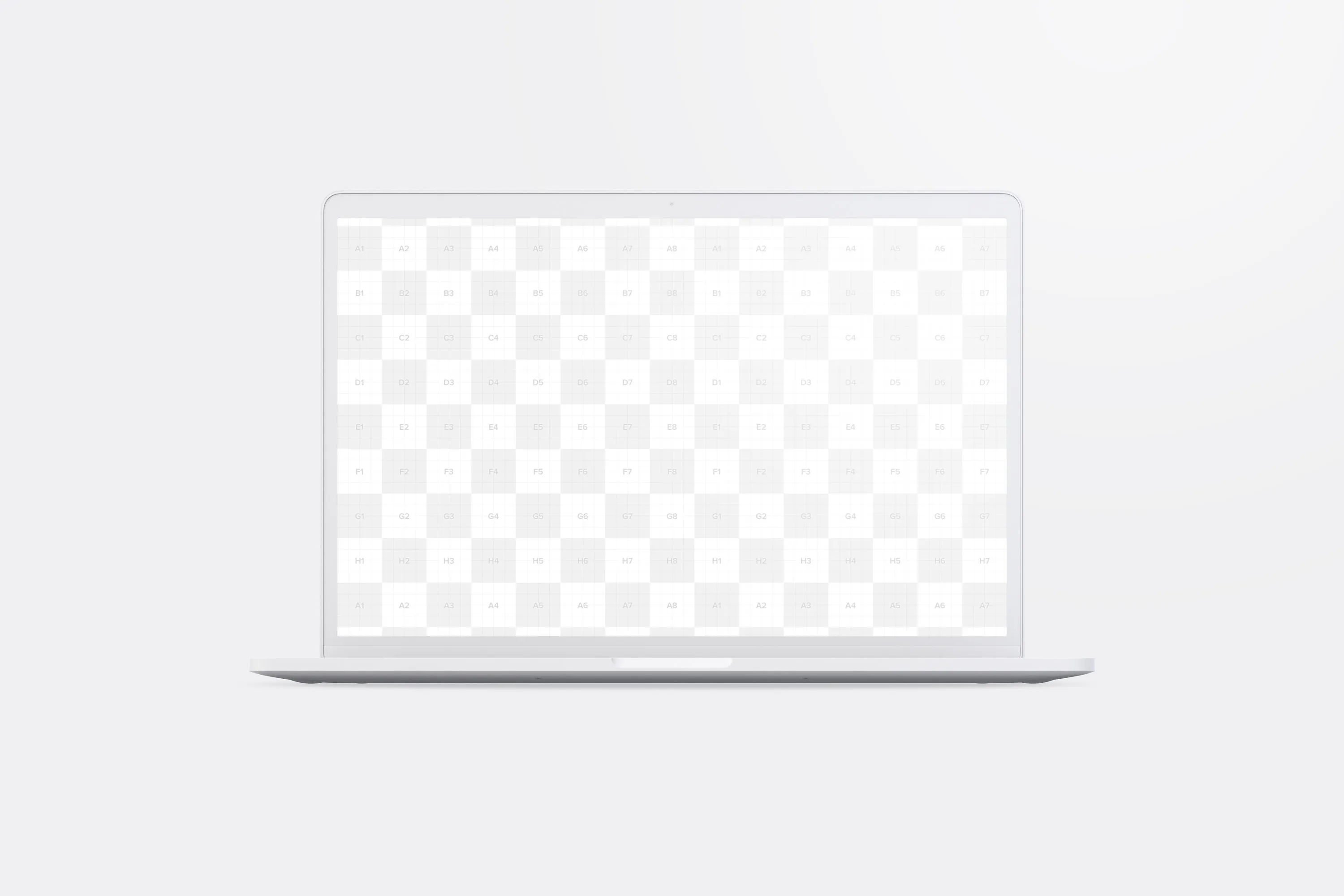 MacBook Pro高端笔记本电脑UI设计效果图前视图样机 Clay MacBook Pro 15" with Touch Bar, Front View Mockup插图(1)