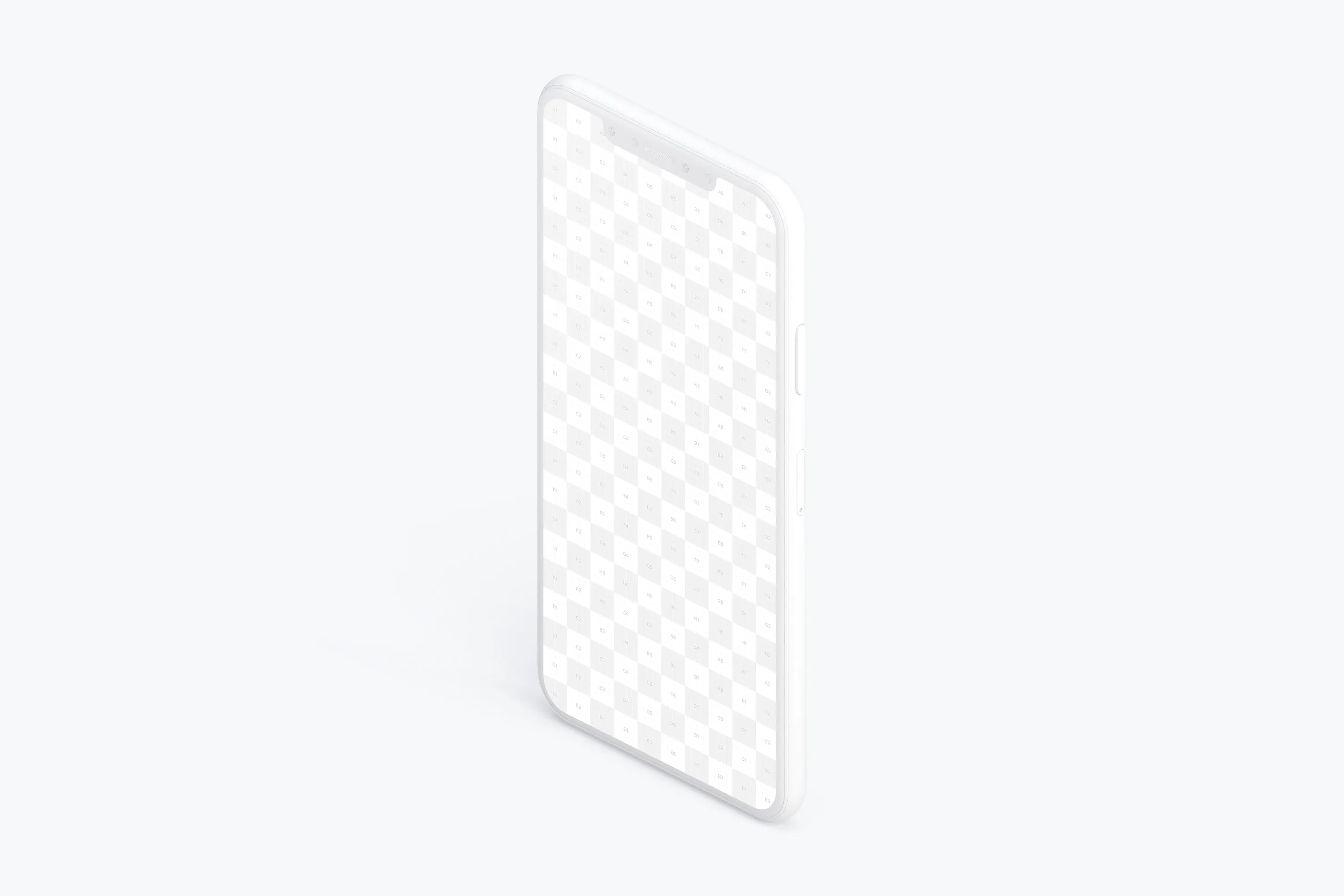 iPhone XS Max手机屏幕UI设计效果左视图样机02 Isometric Clay iPhone XS Max Mockup, Left View 02插图(1)