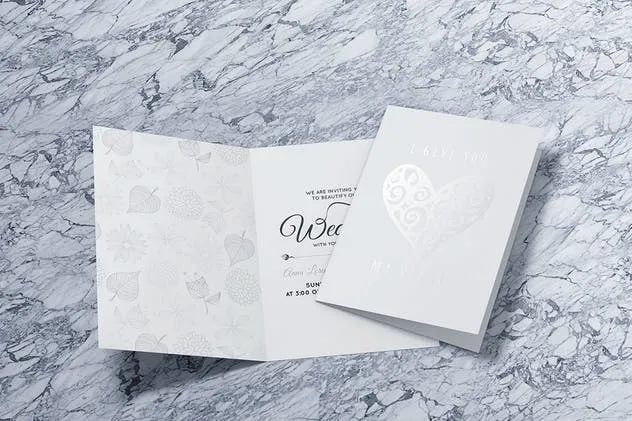 邀请函与贺卡样机模板v2 Invitation & Greeting Card MockUp vol.2插图(7)