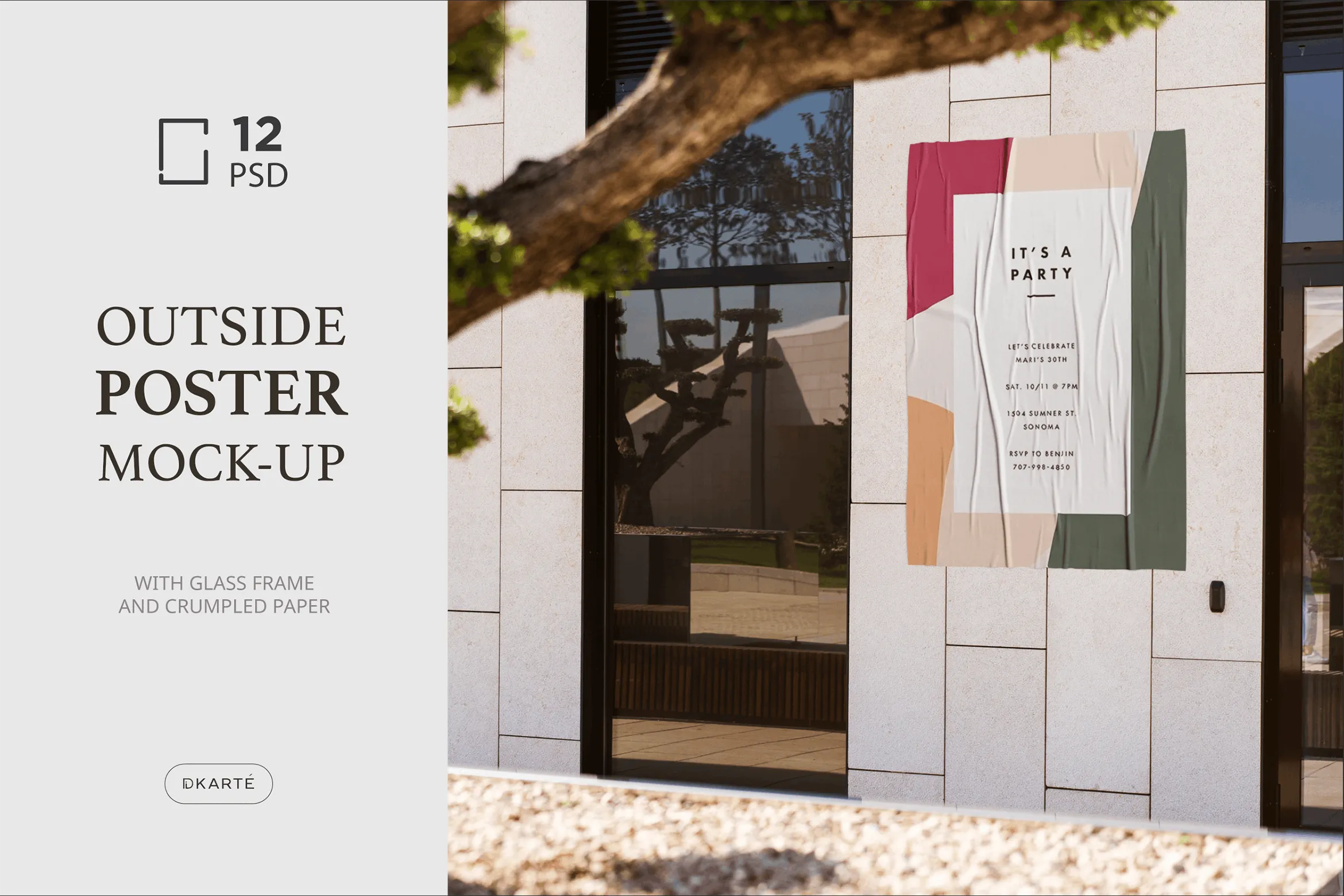 海报户外张贴效果展示样机素材库精选 Outside Poster Mock-Up’s插图