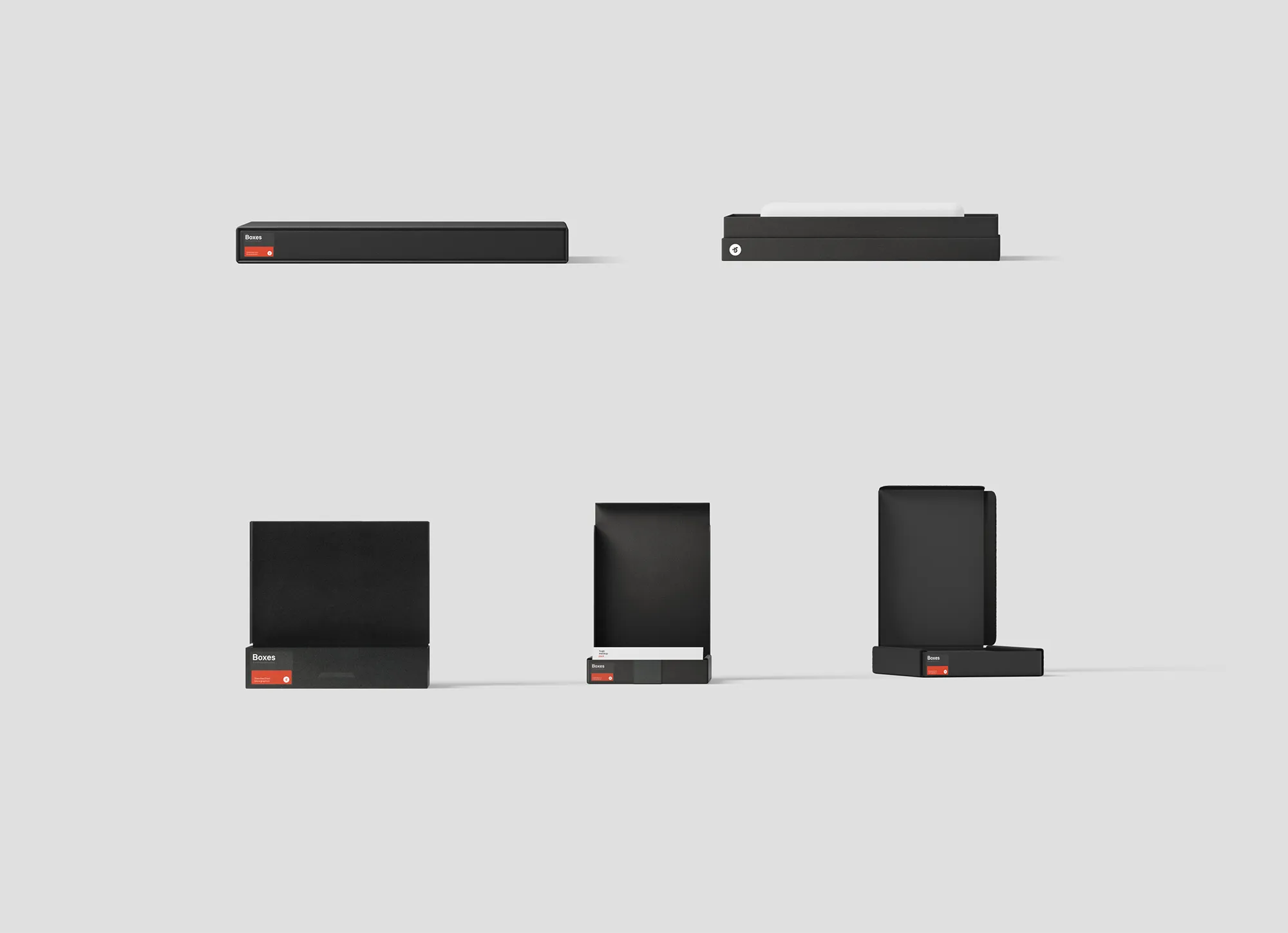 各式各样的牛皮纸硬纸板包装盒子样机81 Box Mockups插图(2)