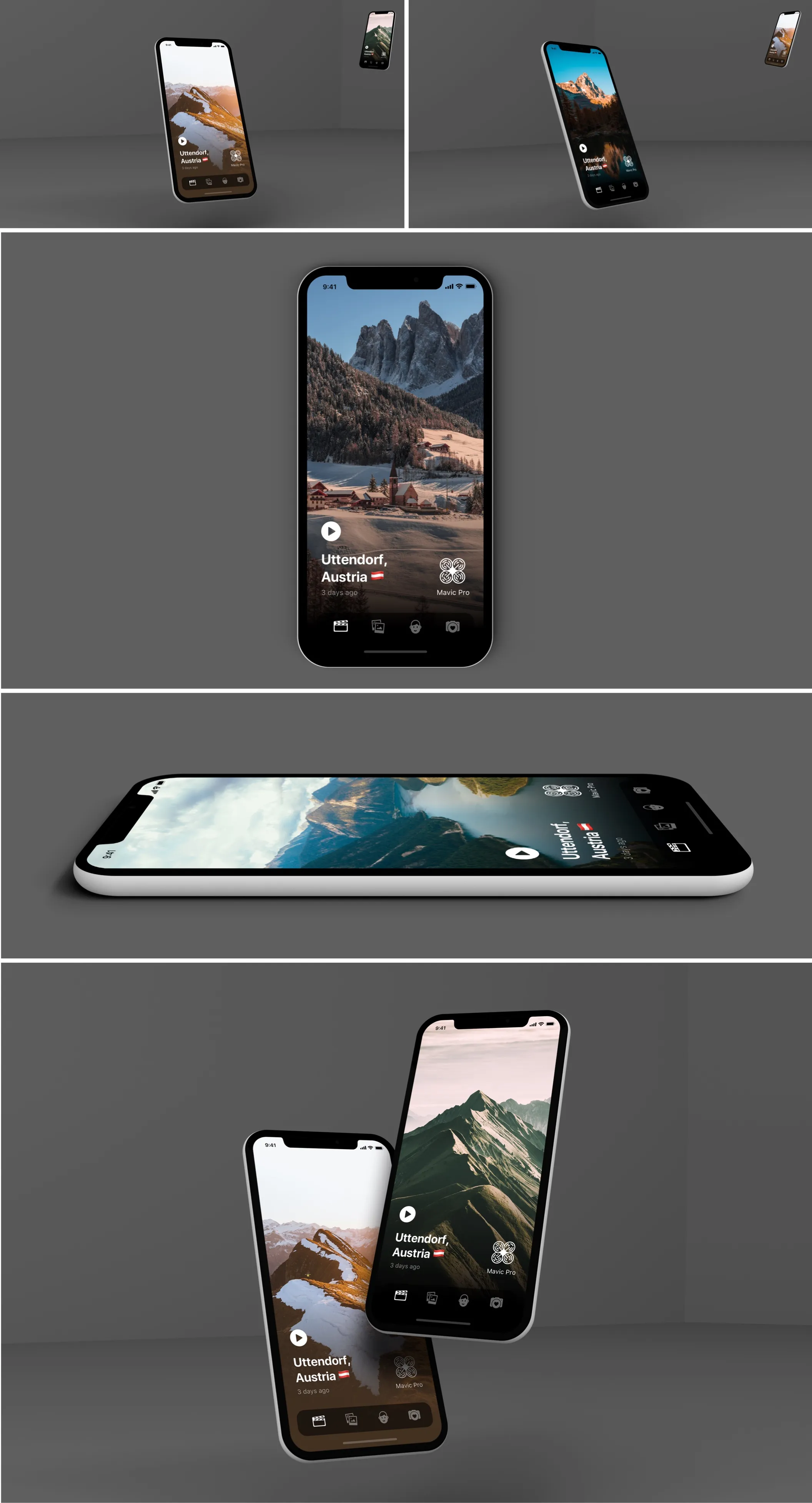 素材库下午茶：4K级的多角度iPhone X展示模型下载[PSD]插图