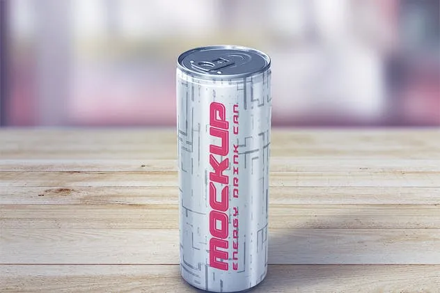 能量饮料罐头外观设计样机 Energy Drink Can Mockup vol.2插图(8)