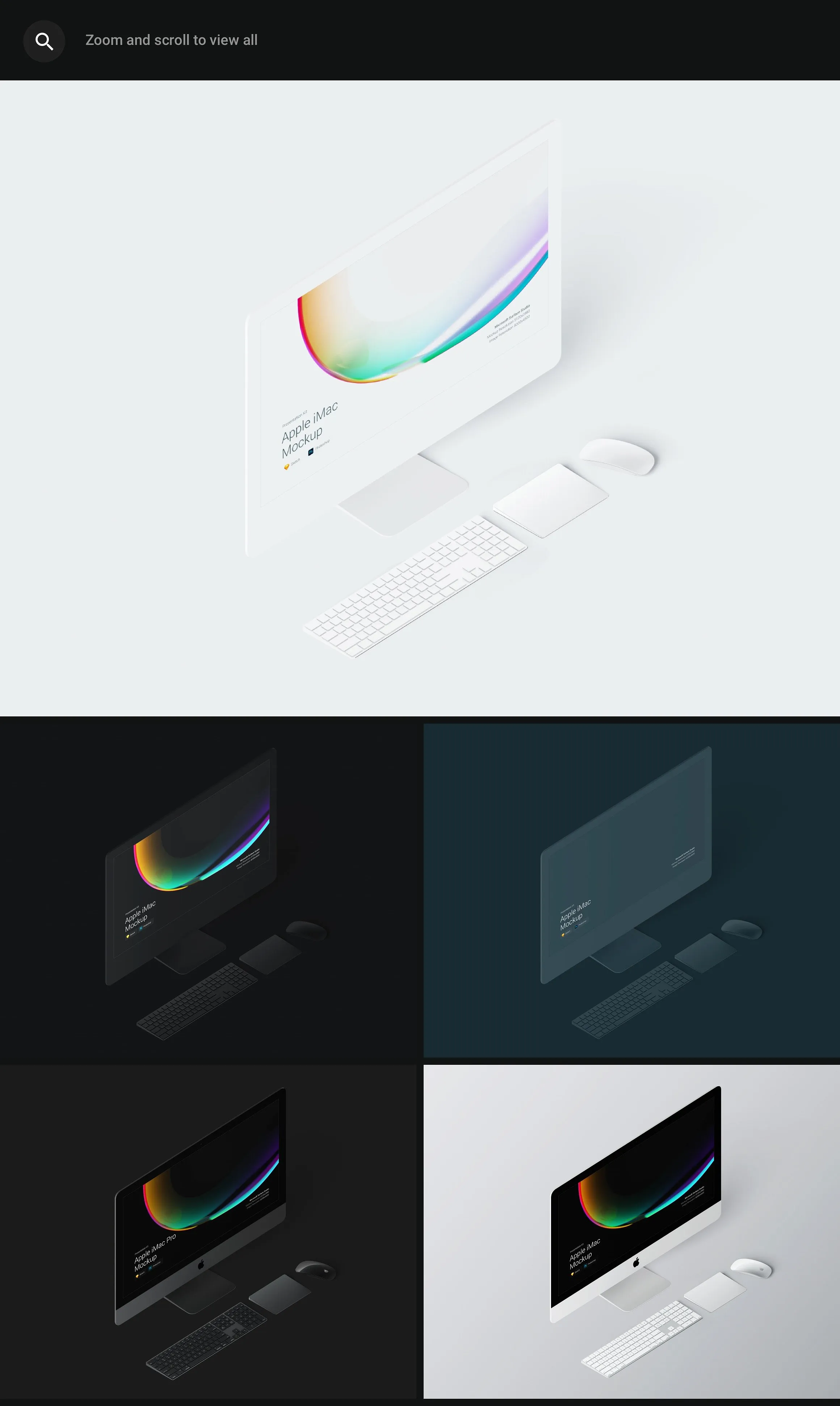 精美多彩全新iMac Pro，iMac展示模型Mockups样机下载插图(9)