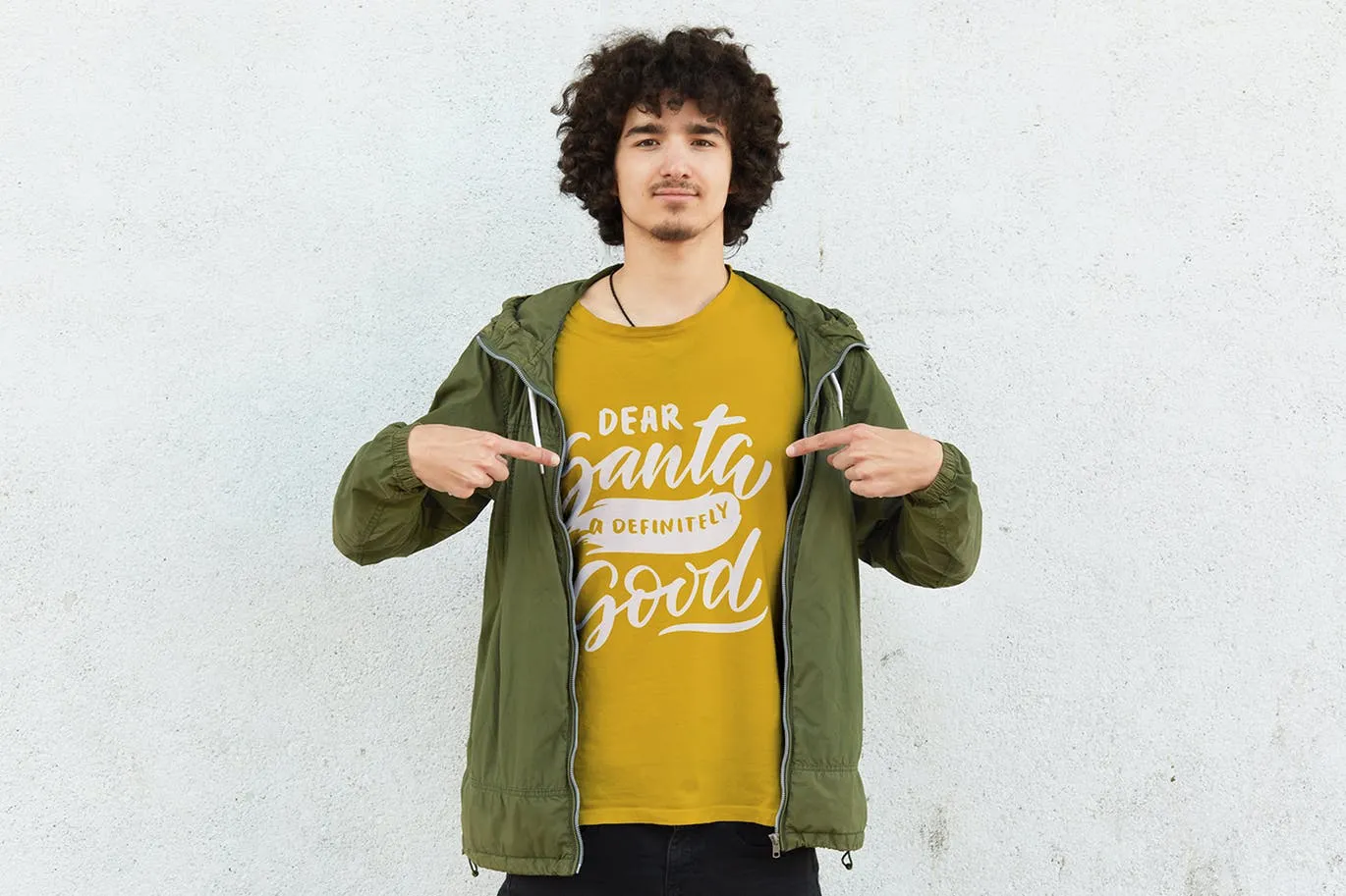 冬季T恤服装设计效果图样机素材库精选合集 Winter T-Shirt Mockup Collection插图(4)