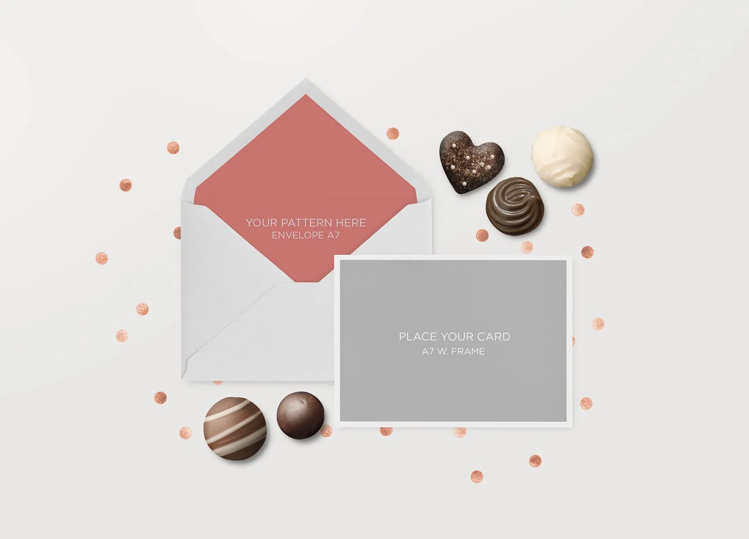 邀请函贺卡邀请卡设计预览样机模板 Invitation Greeting Cards Love Holidays Mock-Up插图(4)