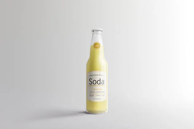 苏打饮料瓶包装样机v1 Soda Drink Bottle Packaging Mock-Ups Vol.1插图(1)