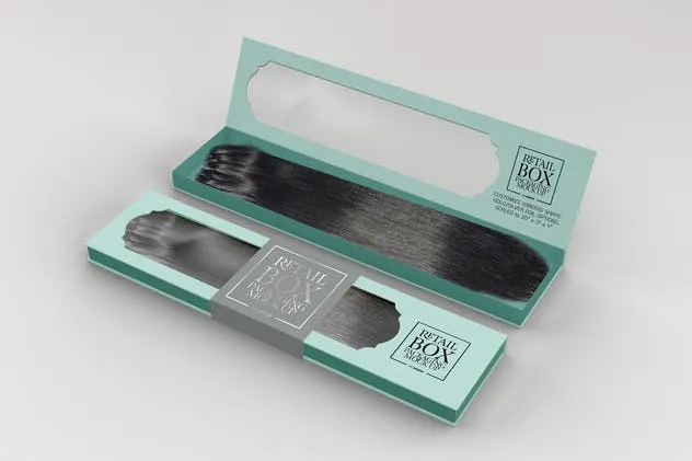 高端矩形可折叠礼品盒包装样机 Rectangle Collapsible Box Packaging Mockup插图(6)