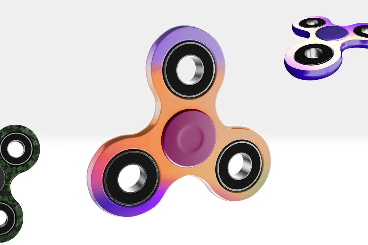 创意减压轴承玩具指尖陀螺样机模板 Fidget Spinner Mockups
