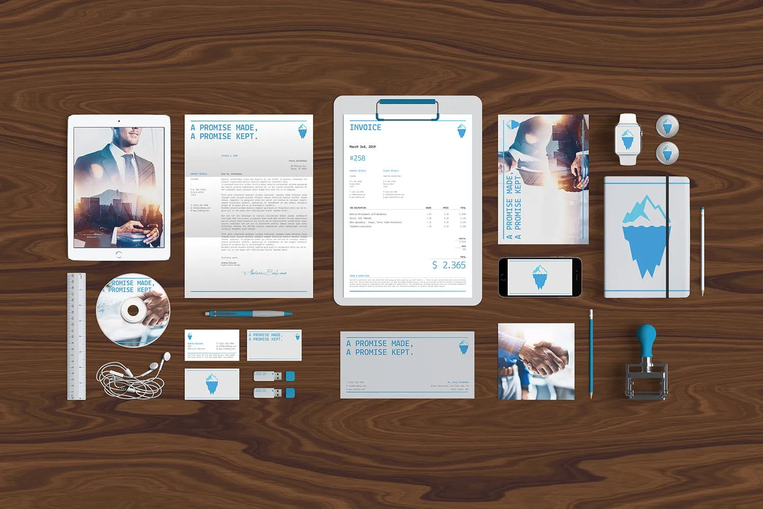 品牌VI标识设计企业办公文具素材库精选模板08 Brand Identity / Stationery Mockup 08插图(2)