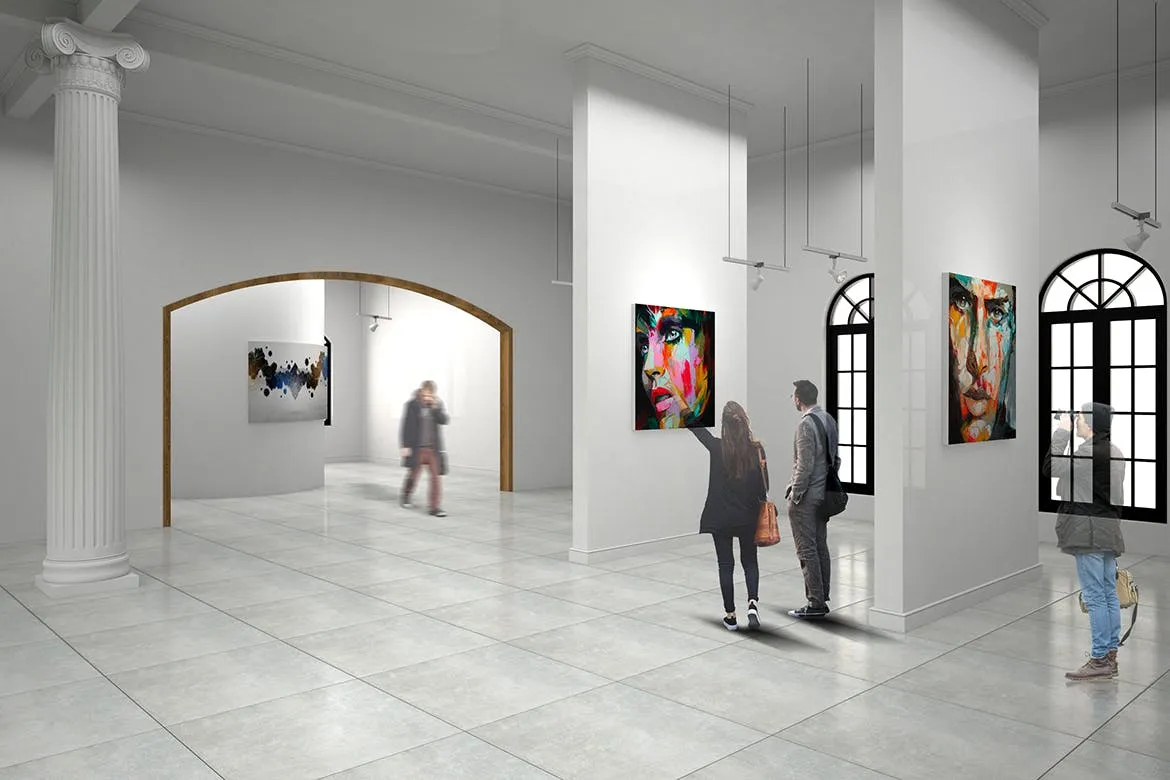 室内装饰设计画框样机模板v12 Exhibittion Mockup [vol12]插图(2)