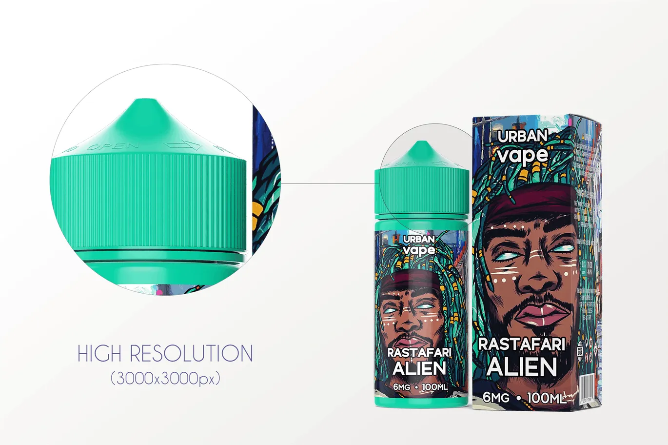 100ml电子烟油瓶外观设计预览样机 eLiquid Bottle Mockup v 100ml-C插图(4)