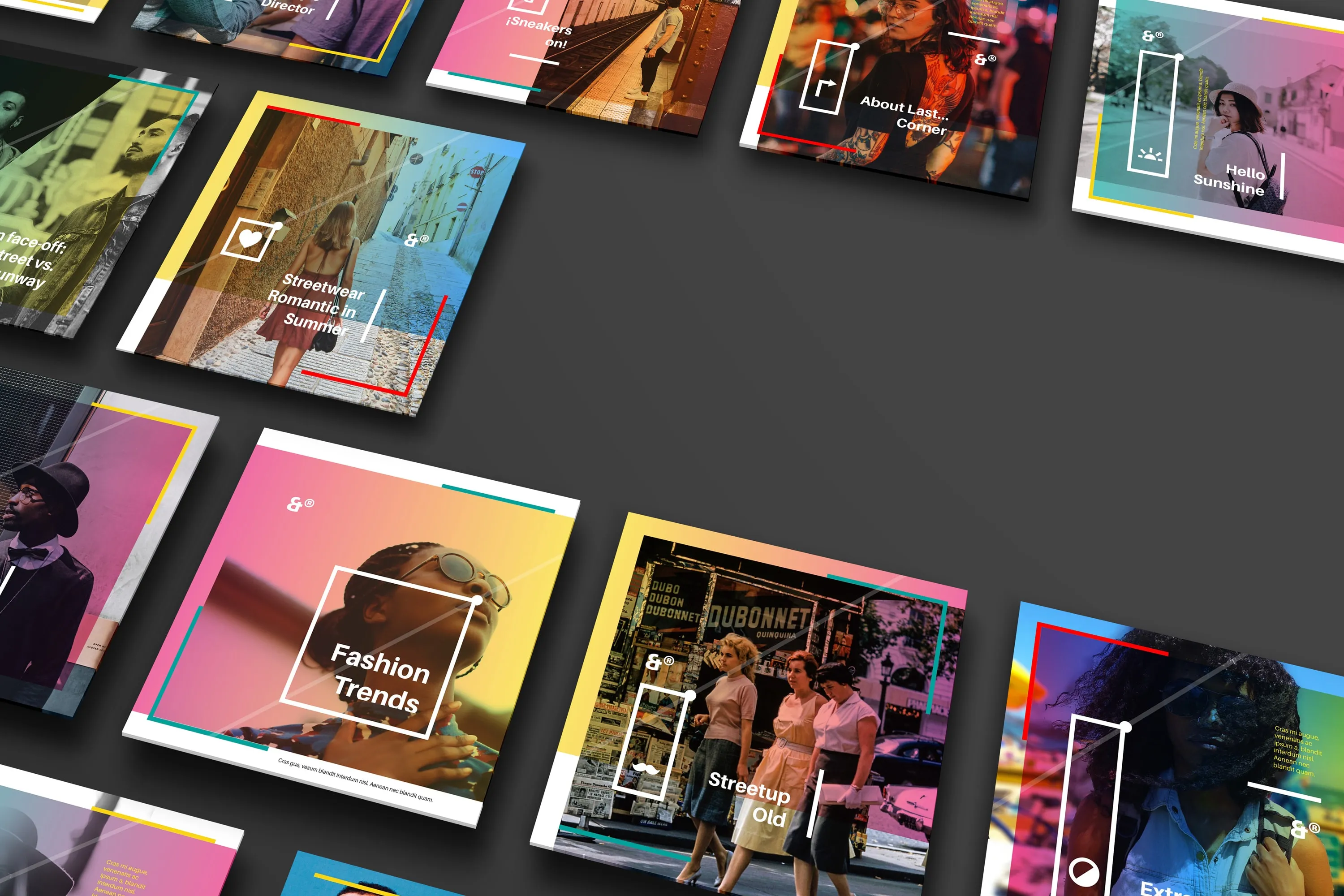方形UI设计效果透视图等距样机模板02 Square Perspective Mockup 02插图(4)