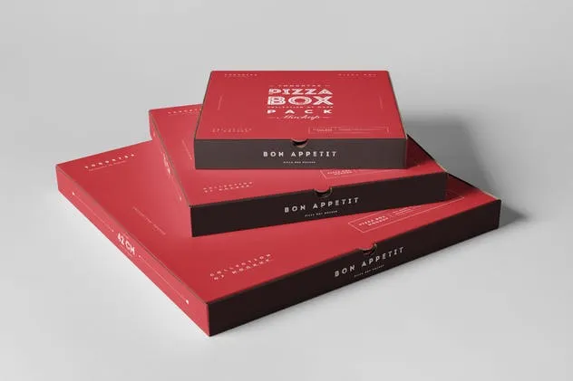 披萨包装盒样机模板 Pizza Boxes Mock-up插图(3)