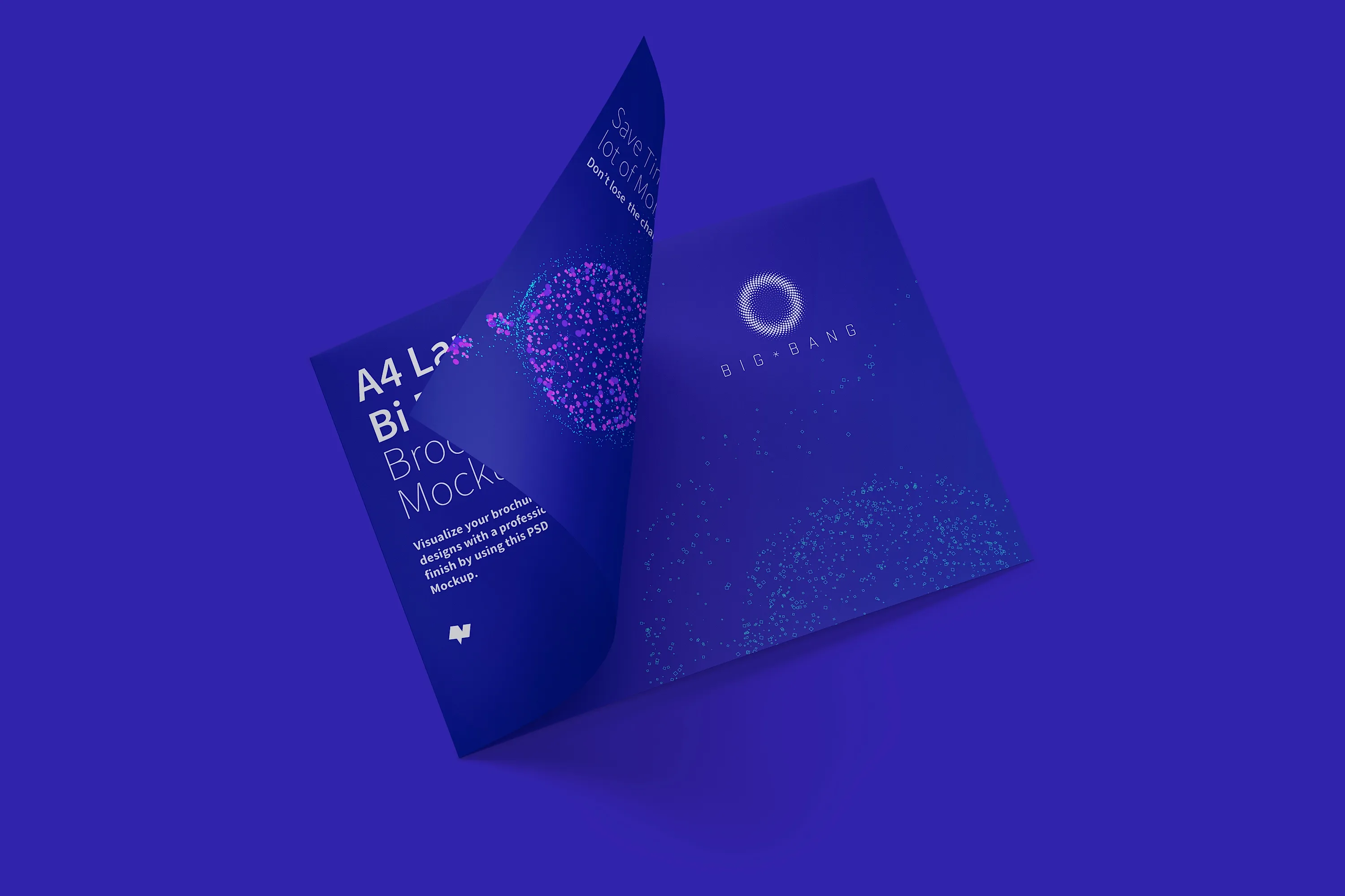 A4横向双折设计小册子传单设计图预览样机02 A4 Landscape Bi Fold Brochure Mockup 02插图(5)