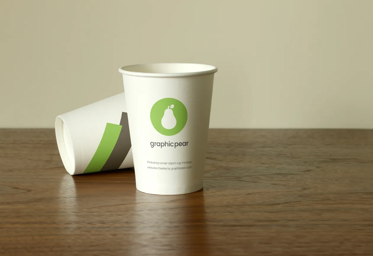 一次性杯子/一次性纸杯设计图样机模板 Disposable Cup Mockups插图(4)