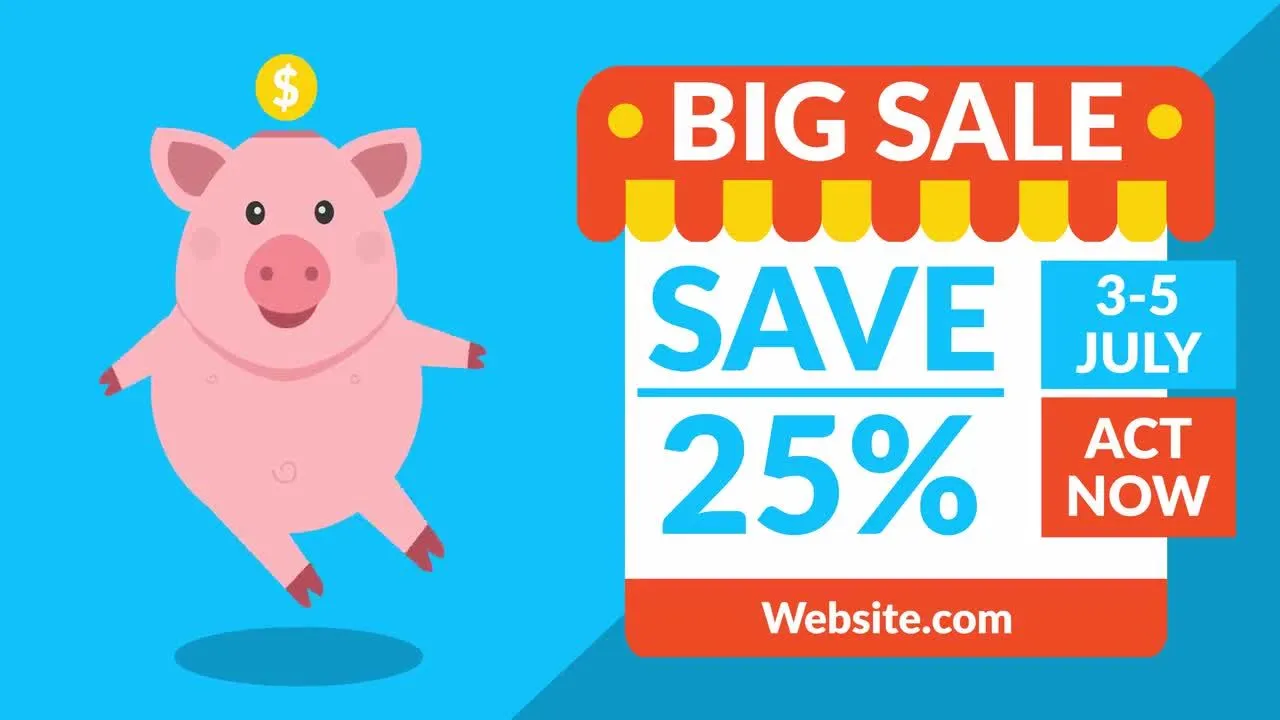 社交媒体发布促销像素设计精选AE模板