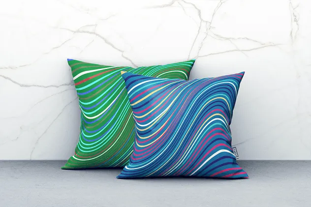 方形枕头/靠垫外观印花图案设计样机 Square Pillow / Cushion MockUp插图(5)