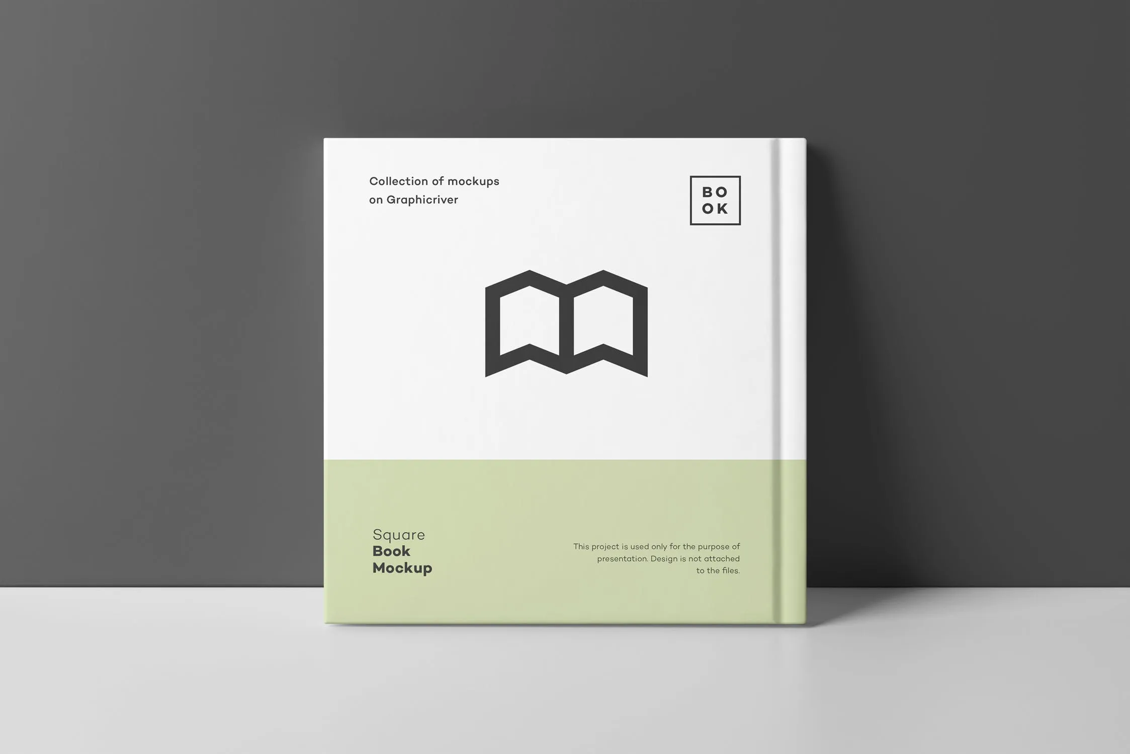 方形精装图书封面&内页版式设计预览样机 Square Book Mock up 2插图(12)