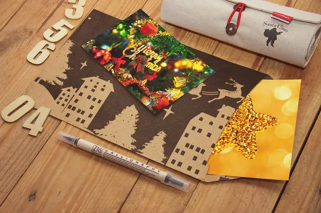 照片&个性化办公室信封样机展示模板 Photo & Personalized Office Envelope插图(1)